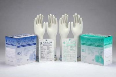 Купить перчатки top gloves нестерильные латексные опудренные размер м, 50 пар в Павлове