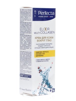 Купить perfecta (перфекта) elixir multi-collagen крем для кожи вокруг глаз против морщин, 15мл в Павлове