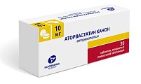 Купить аторвастатин канон, таблетки, покрытые пленочной оболочкой 10мг, 30 шт в Павлове