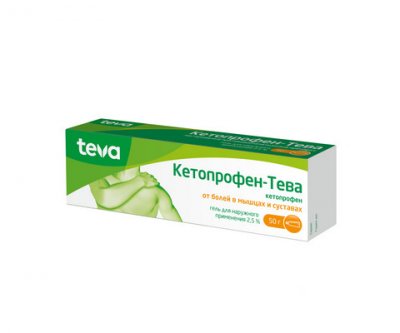 Купить кетопрофен-тева, гель для наружного применения 2,5%, 50г в Павлове
