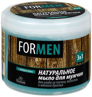 Купить флоресан (floresan) мыло натуральное мужское для кожи, волос и бритья 3в1, 450мл в Павлове
