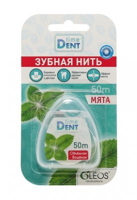 Купить таймдент (timedent) зубная нить объемная мята 50м в Павлове