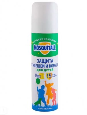 Купить mosquitall (москитолл) нежная защита аэрозоль от комаров и клещей 150 мл в Павлове