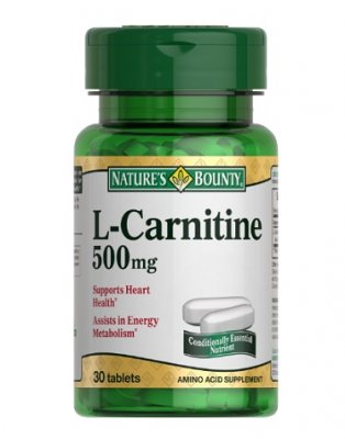 Купить nature's bounty (нэйчес баунти) l-карнитин 500мг, таблетки 30 шт бад в Павлове