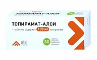 Купить топирамат-алси, таблетки покрытые пленочной оболочкой 100мг, 50 шт в Павлове