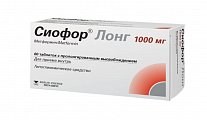 Купить сиофор лонг, таблетки с пролонгированным высвобождением 1000 мг, 60 шт в Павлове