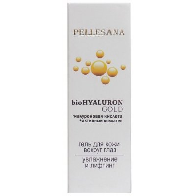 Купить pellesana (пеллесана) гель для кожи вокруг глаз с гиалуроновая кислота+активный коллаген и золото 15 мл в Павлове