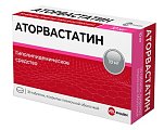 Купить аторвастатин, таблетки, покрытые пленочной оболочкой 10мг, 30 шт в Павлове