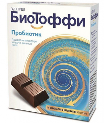 Купить биотоффи пробиотик, шоколадный батончик 5г, 10 шт бад в Павлове