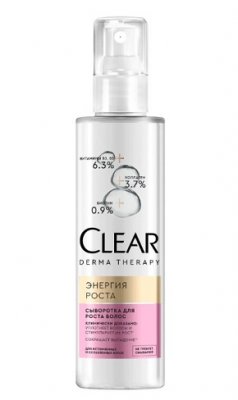 Купить clear derma therapy (клеар), сыворотка для волос энергия роста, флакон 190 мл в Павлове