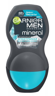 Купить garnier men mineral (гарньер) дезодорант-антиперспирант эффект чистоты 48часа ролик 50мл в Павлове