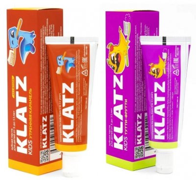 Купить klatz (клатц) набор: зубная паста klatz kids тутти-фрутти 40 мл + утренняя карамель 40 мл в Павлове