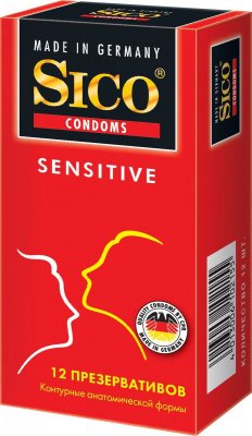 Купить sico (сико) презервативы sensitive контурные 12шт в Павлове