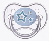 Купить canpol (канпол) пустышка круглая силиконовая 0-6 месяцев newborn baby голубая 1 шт в Павлове