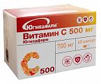 Купить витамин с 500мг югмедфарм, капсулы массой 700мг 60шт бад в Павлове