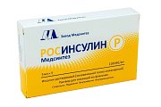 Купить росинсулин р медсинтез, раствор для инъекций 100 ме/мл, флаконы 5мл, 5шт в Павлове