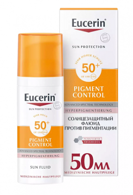 Купить eucerin sensitive protect (эуцерин), флюид солнцезащитный против пигментации, 50мл spf50+ в Павлове