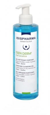 Купить isispharma (исис фарма) teen derm gel sensitive очищающий гель для умывания чувствительной жирной и комбинированной кожи,  250мл в Павлове