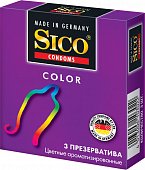 Купить sico (сико) презервативы color цветные 3шт в Павлове
