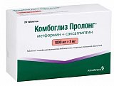 Комбоглиз Пролонг, таблетки с модифицированным высвобождением, покрытые пленочной оболочкой 1000 мг+5 мг, 28 шт