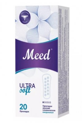 Купить meed ultra soft (мид) прокладки ежедневные ультратонкие усеченные, 20 шт в Павлове
