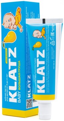 Купить klatz (клатц) зубная паста для детей 0-4лет большая груша без фтора, 40мл в Павлове