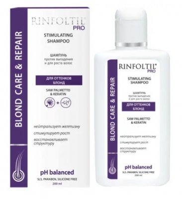 Купить rinfoltil (ринфолтил) про шампунь против выпадения и для роста волос для нейтрализации желтизны, 200мл в Павлове
