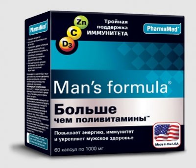 Купить man's formula (мен-с формула) больше чем поливитамины, капсулы, 60 шт бад в Павлове