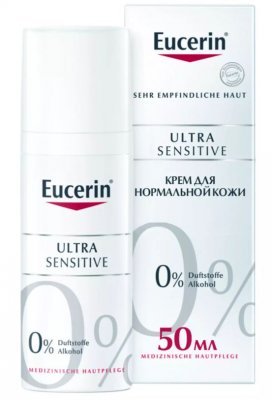 Купить eucerin ultrasensitive (эуцерин) крем для лица для чувствительной, нормальной и комбинированной кожи успокаивающий 50 мл в Павлове