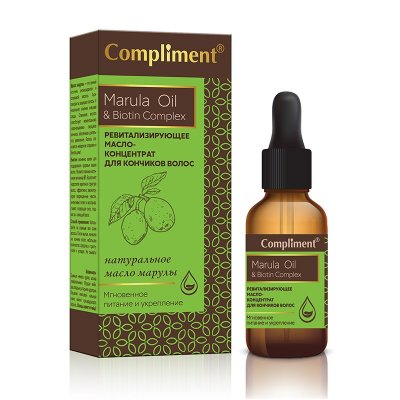 Купить compliment marula oil & biotin complex (комплимент)масло-концентрат для волос ревитализирующее, 25мл в Павлове