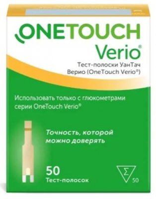 Купить тест-полоски onetouch verio (уан тач), 50 шт в Павлове