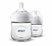 Купить avent (авент) бутылочка для кормления с рождения natural 125 мл 2шт (scf030/27) в Павлове