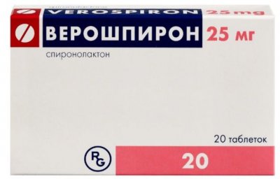 Купить верошпирон, таблетки 25мг, №20 в Павлове