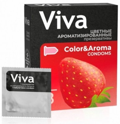 Купить viva (вива) презервативы ароматизированные цветные 3шт в Павлове