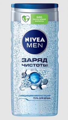 Купить nivea (нивея) для мужчин гель для душа заряд чистоты, 250мл в Павлове