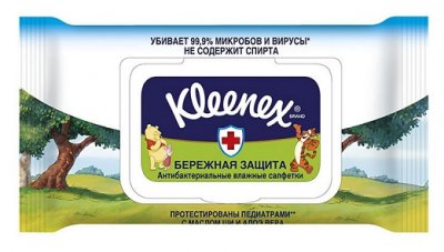 Купить клинекс (kleenex) салфетки влажные антибактериальные дисней 40 шт в Павлове
