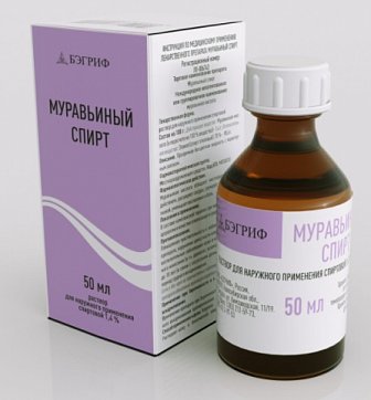 Муравьиный спирт, раствор для наружного применения спиртовой 1,4%, 50мл