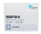 Купить лозартан-н, таблетки, покрытые пленочной оболочкой 25мг+100мг, 90 шт в Павлове