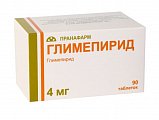 Купить глимепирид, таблетки 4мг, 90 шт в Павлове