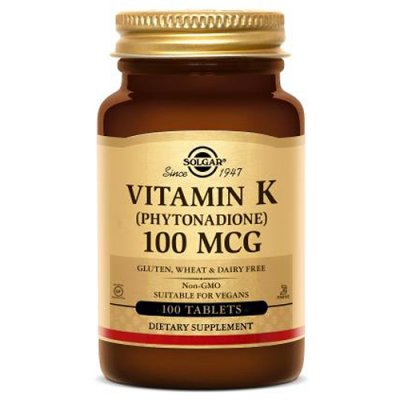 Купить solgar (солгар) витамин к 100мкг, таблетки 100 шт бад в Павлове