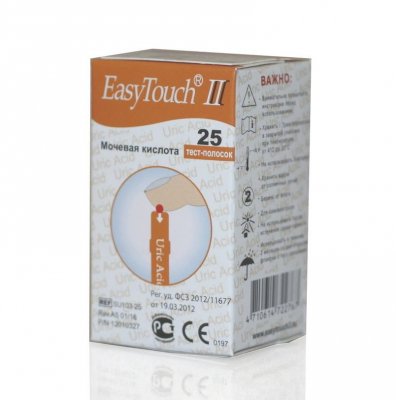 Купить тест-полоски easytouch (изи тач) мочевая кислота, 25 шт в Павлове