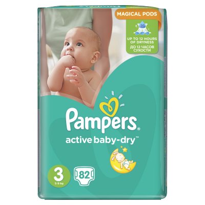 Купить pampers active baby (памперс) подгузники 3 миди 6-10кг, 82шт в Павлове