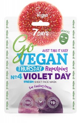 Купить 7 days go vegan маска для лица для тканевая для тех, кто любит посвежее, 25 г в Павлове