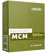 Купить lekolike (леколайк) биостандарт мсм (метилсульфонилметан), таблетки массой 600 мг 60 шт. бад в Павлове