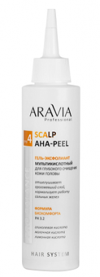 Купить aravia (аравиа) гель-эксфолиант для глубокого очищения кожи головы мультикислотный scalp aha-peel, 150мл в Павлове