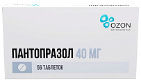 Купить пантопразол, таблетки кишечнорастворимые, покрытые пленочной оболочкой 40мг, 56 шт в Павлове