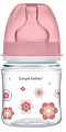 Canpol (Канпол) бутылочка EasyStart Newborn baby с широким горлышком антиколиковая с рождения, 120 мл, 35/216 розовый