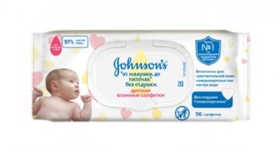 Купить johnson's baby (джонсон беби) салфетки от макушки до пяточек без отдушек 56шт в Павлове