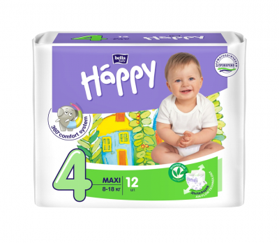 Купить bella baby happy (белла) подгузники 4 макси 8-18кг 12 шт в Павлове
