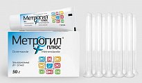 Купить метрогил плюс, гель вагинальный 20мг+10мг/г, 50г в комплекте с аппликатором 10 шт в Павлове